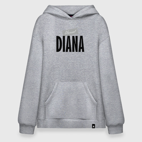 Худи SuperOversize хлопок Unreal Diana, цвет меланж