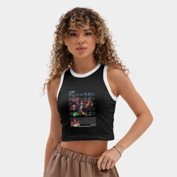 Женская укороченная майка-топ хлопок Гуррен Дон - фото 2