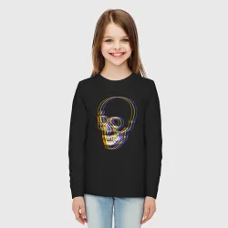 Детский лонгслив хлопок Skull Neon - фото 2