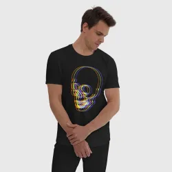Мужская пижама хлопок Skull Neon - фото 2