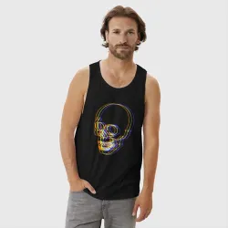 Мужская майка хлопок Skull Neon - фото 2