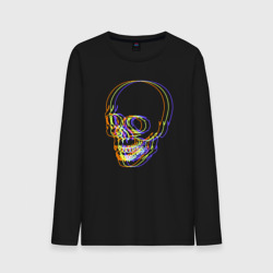 Мужской лонгслив хлопок Skull Neon