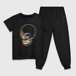 Детская пижама хлопок Skull Neon