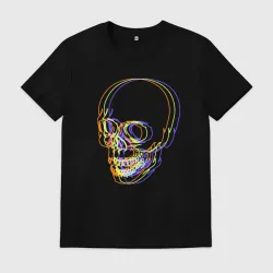 Мужская футболка хлопок Skull Neon