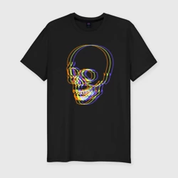Мужская футболка хлопок Slim Skull Neon
