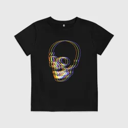Детская футболка хлопок Skull Neon