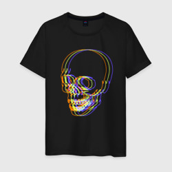 Мужская футболка хлопок Skull Neon
