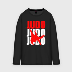 Мужской лонгслив oversize хлопок Judo