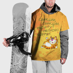 Накидка на куртку 3D Кот и санкции - нас и тут неплохо кормят