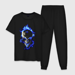 Мужская пижама хлопок Neon skull Fashion 2022