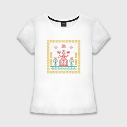 Женская футболка хлопок Slim Макошь Славянская Богиня Судьбы