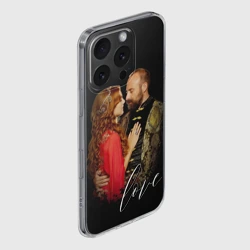 Чехол для iPhone 16 Pro Max силиконовый с защитой камеры Сулейман и Хюррем Султан - фото 2