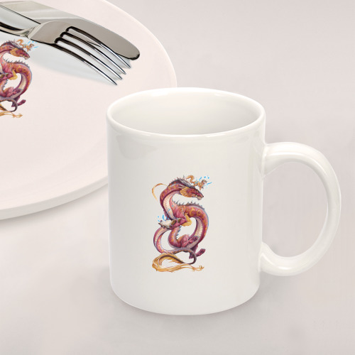 Набор: тарелка + кружка Драконий маг с фамильяром - фото 2