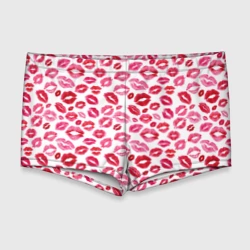 Мужские купальные плавки 3D Поцелуи Губы