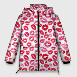 Женская зимняя куртка Oversize Поцелуи Губы