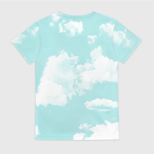 Женская футболка 3D с принтом Эда Йылдыз и Серкан Болат, вид сзади #1