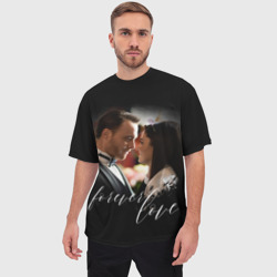Мужская футболка oversize 3D Eda and Serkan forever love - фото 2