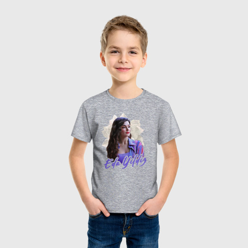 Детская футболка хлопок Eda Yildiz Sen Cal Kapmi, цвет меланж - фото 3