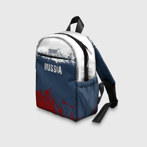 Детский рюкзак 3D с принтом Россия - краски, вид сбоку #3