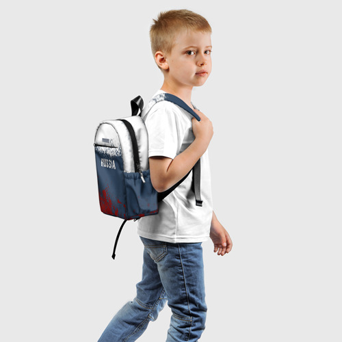 Детский рюкзак 3D с принтом Россия - краски, вид сзади #1