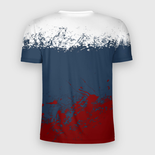 Мужская футболка 3D Slim Россия - краски, цвет 3D печать - фото 2