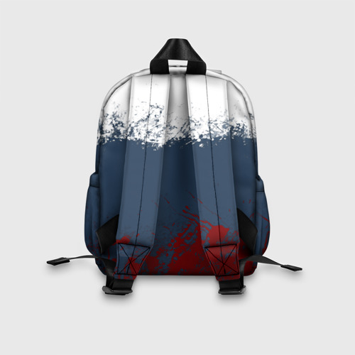 Детский рюкзак 3D с принтом Россия - краски, вид сзади #2