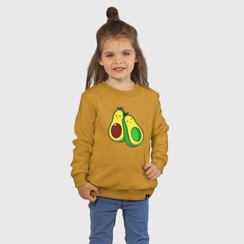 Детский свитшот хлопок Авокадо Love Dream, цвет горчичный - фото 3