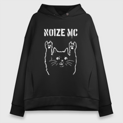 Женское худи Oversize хлопок Noize MC рок кот