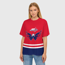 Женская футболка oversize 3D Washington Capitals Вашингтон Кэпиталз - фото 2