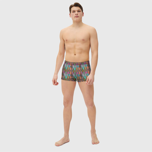 Мужские купальные плавки 3D Мандалы Текстура, цвет 3D печать - фото 5