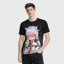 Мужская футболка 3D Senpai Anime, Неко тян - фото 2