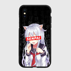 Чехол для iPhone XS Max матовый Senpai Anime, Неко тян