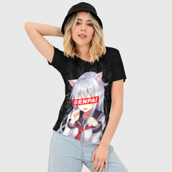 Женская футболка 3D Slim Senpai Anime, Неко тян - фото 2