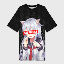 Платье-футболка 3D Senpai Anime, Неко тян
