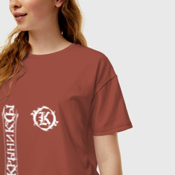 Женская футболка хлопок Oversize Кукрыниксы вертикально - фото 2