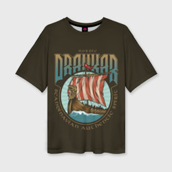 Женская футболка oversize 3D Drakkar