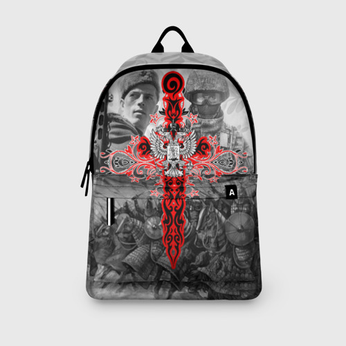 Рюкзак 3D с принтом Меч-герб 2022, вид сбоку #3