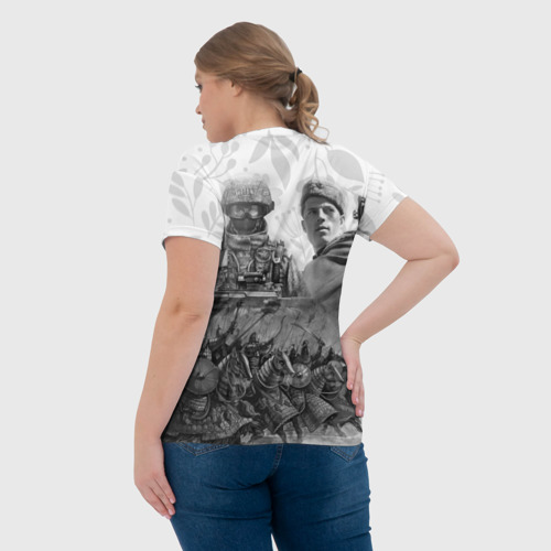 Женская футболка 3D с принтом Меч-герб 2022, вид сзади #2