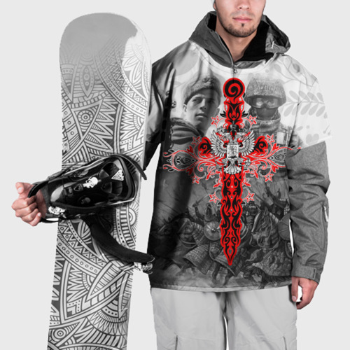 Накидка на куртку 3D Меч-герб 2022, цвет 3D печать