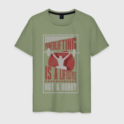 Пауэрлифтинг это образ жизни, а не хобби – Мужская футболка хлопок с принтом купить со скидкой в -20%