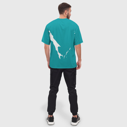Мужская футболка oversize 3D Сахалин герб, цвет 3D печать - фото 4