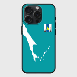 Чехол силиконовый для Apple iPhone 15 Pro матовый Сахалин герб