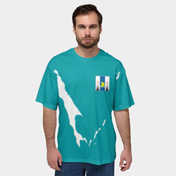 Мужская футболка oversize 3D Сахалин герб - фото 2