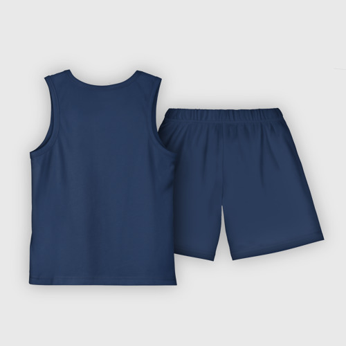 Детская пижама с шортами хлопок Усердно тренироваться, стать сильным, цвет темно-синий - фото 2