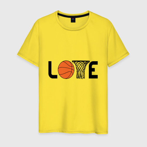Мужская футболка хлопок Love Game, цвет желтый