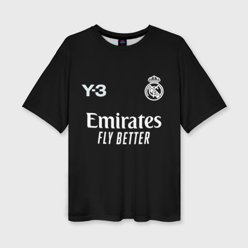 Женская футболка oversize 3D Модрич Реал Мадрид специальная форма к 120-летию клуба, цвет 3D печать