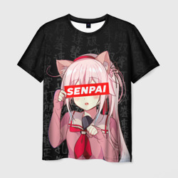 Мужская футболка 3D Senpai, Anime Неко тян