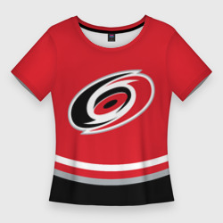 Женская футболка 3D Slim Carolina Hurricanes, Каролина Харрикейнз