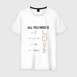 Мужская футболка хлопок Любовь нужна математику