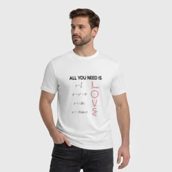 Мужская футболка хлопок Любовь нужна математику - фото 2